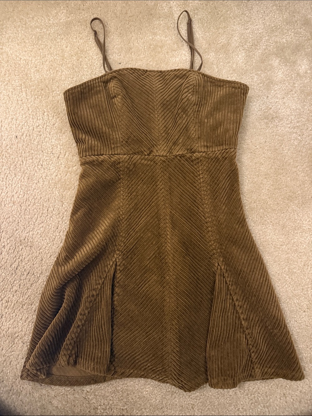 Urban Outfitters brown Corduroy Mini Dress